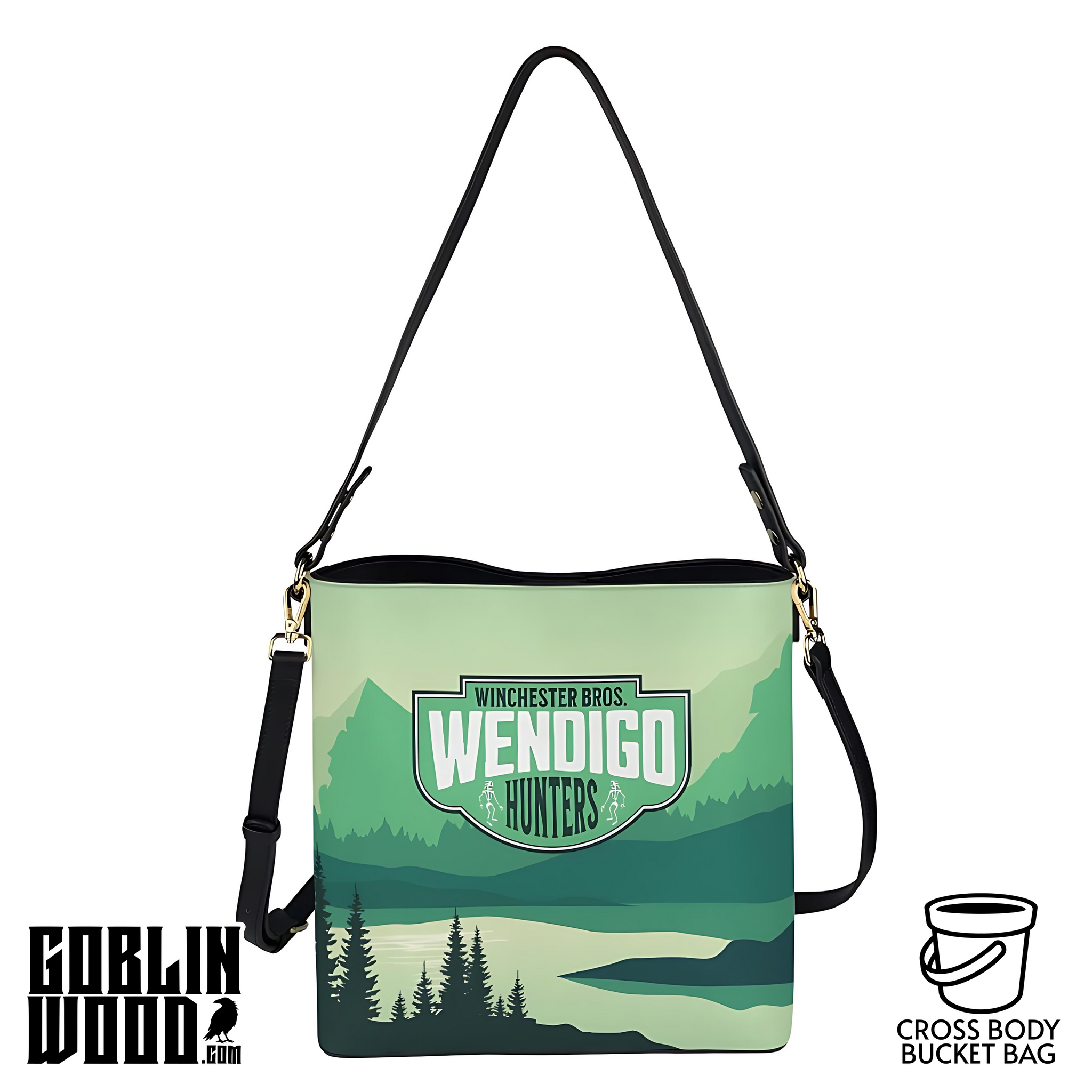 Wendigo - Cross Body Bucket Bag  - Supernatural Inspired - Goblin Wood Exclusive