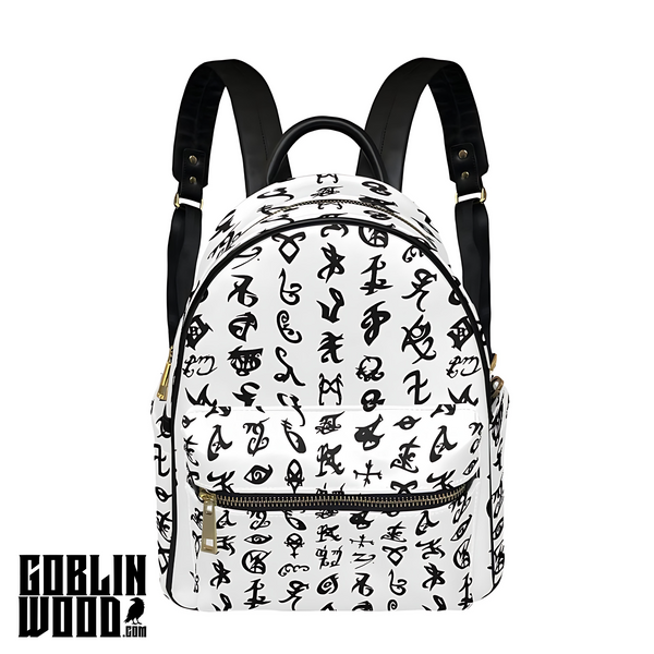 Rune (White) - Mini Backpack - Shadowhunters Inspired - Goblin Wood Exclusive