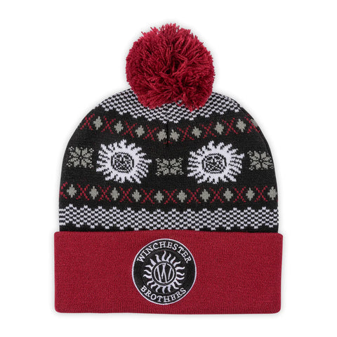 Supernatural Winchester Brothers Pom-Pom Beanie - Officially Licensed