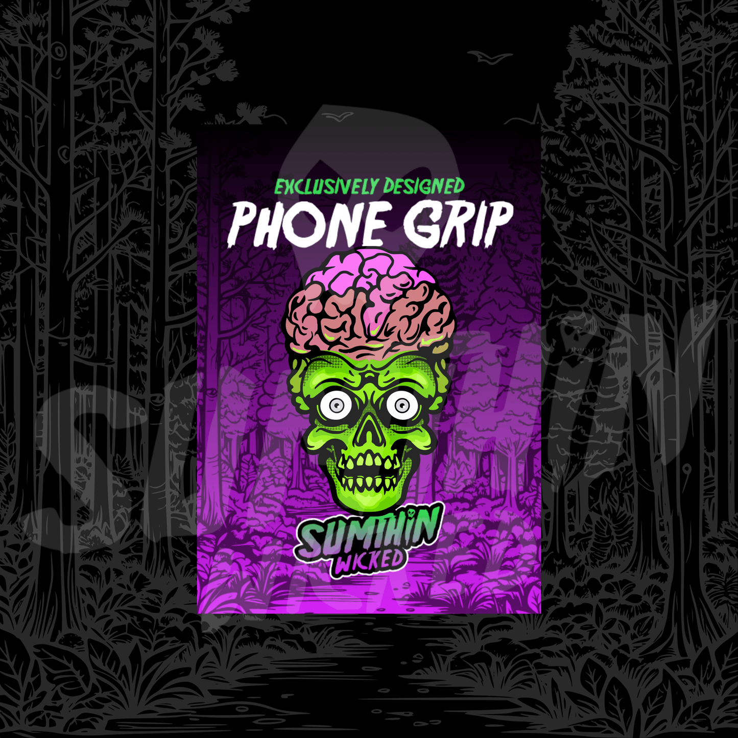 Ack Ack Ack! - Acrylic Phone/Kindle Grip - Mars Attacks! Inspired - Sumthin Wicked Exclusive - Goblin Wood