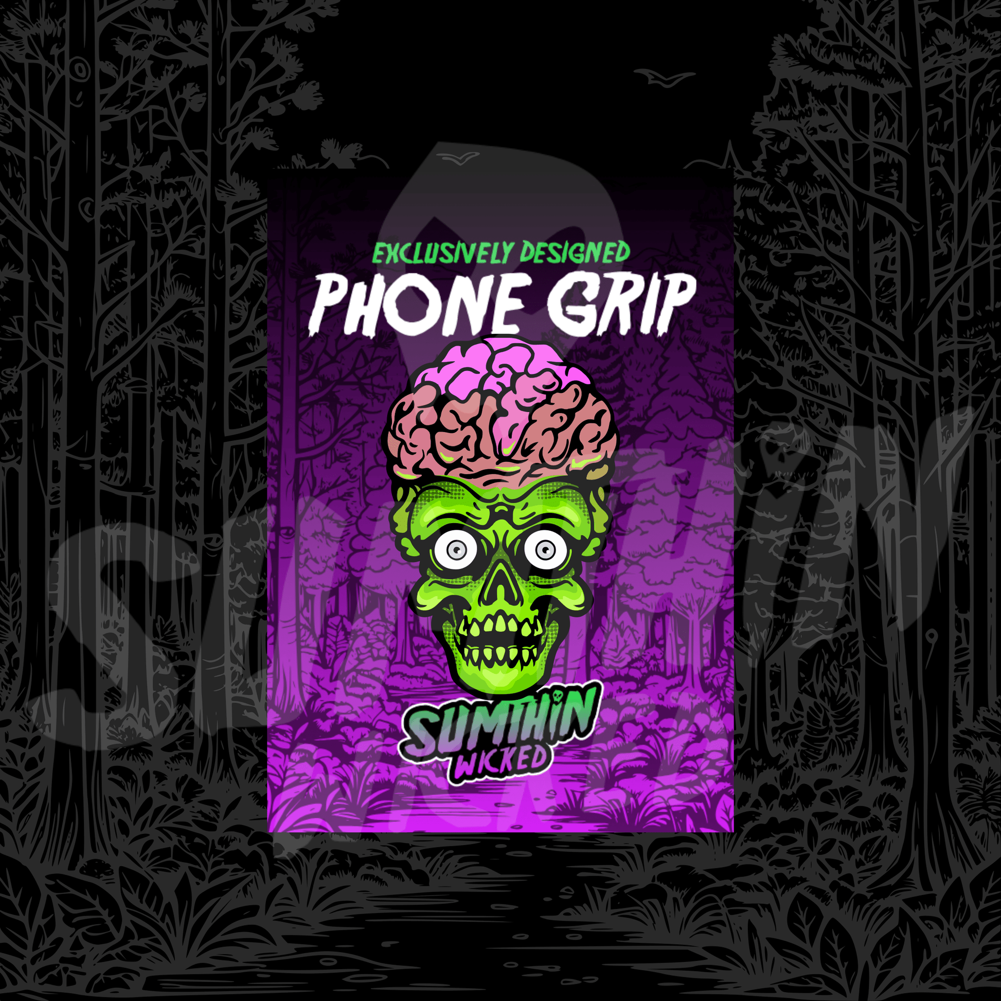 Ack Ack Ack! - Acrylic Phone/Kindle Grip - Mars Attacks! Inspired - Sumthin Wicked Exclusive - Goblin Wood