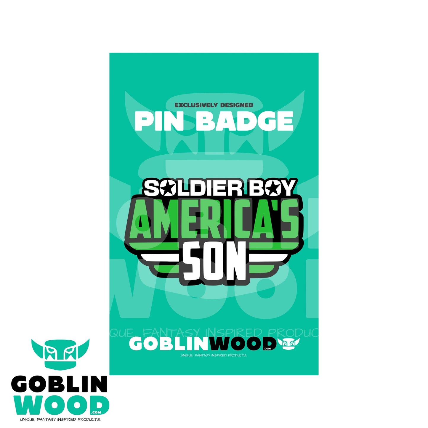America's Son - Acrylic Pin Badge -  - Goblin Wood Exclusive - Goblin Wood