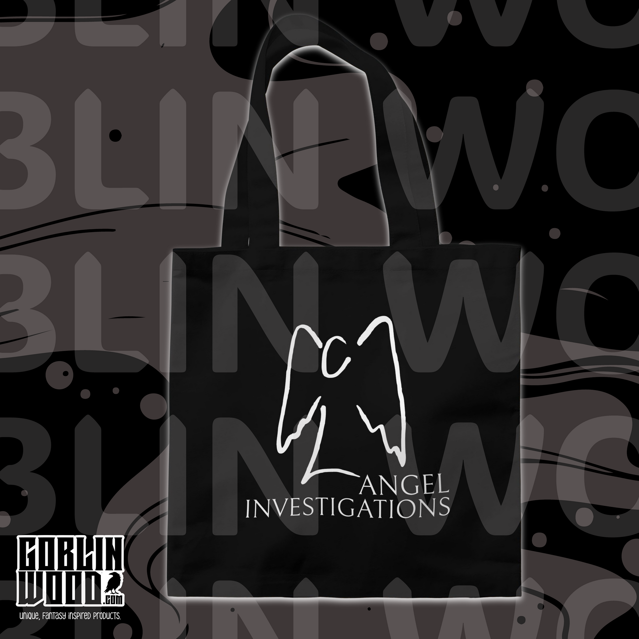 Angel Investigations - Black Tote Bag - Angel Inspired - Goblin Wood Exclusive