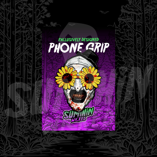 Arty - Acrylic Phone/Kindle Grip - Terrifier Inspired - Sumthin Wicked Exclusive - Goblin Wood