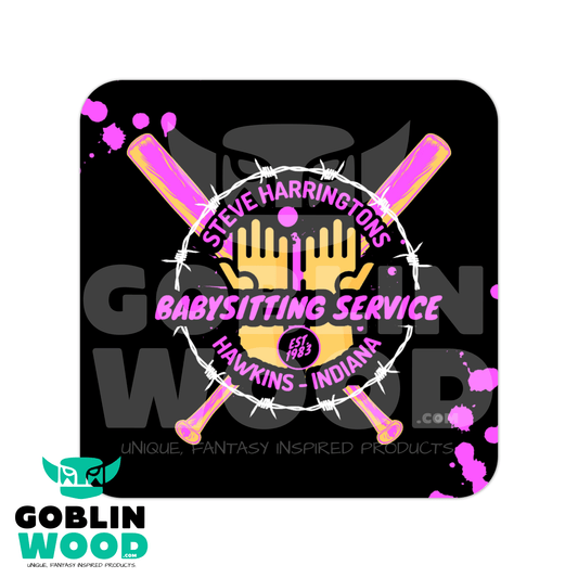 Babysitter - Drinks Coaster - Stranger Things Inspired - Goblin Wood Exclusive - Goblin Wood