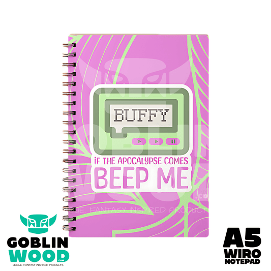 Beep Me - A5 Lined Notebook - Buffy Inspired - Goblin Wood Exclusive - Goblin Wood