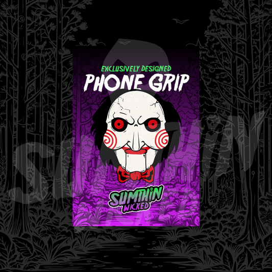 Billy - Acrylic Phone/Kindle Grip - Saw Inspired - Sumthin Wicked Exclusive - Goblin Wood