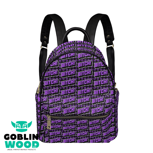 Bitch! - AOP Print Mini Backpack - Supernatural Inspired - Goblin Wood Exclusive - Goblin Wood