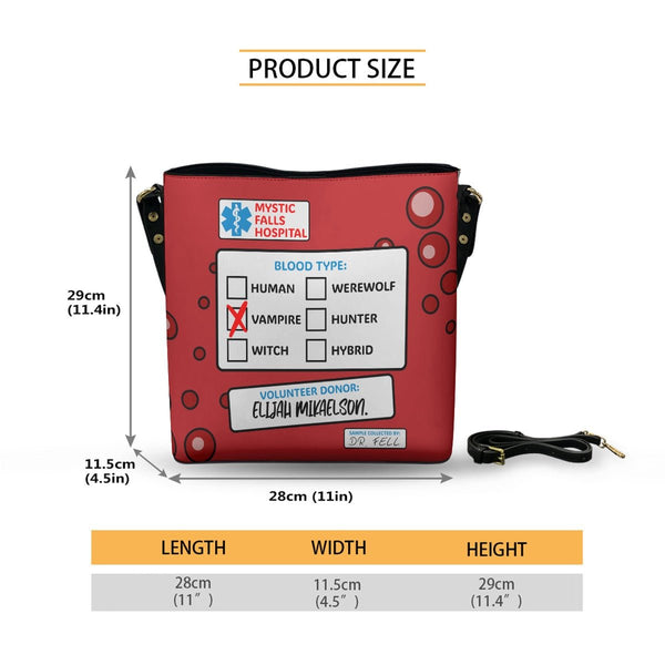 Blood Bag (Elijah) - Cross Body Bucket Bag - TVD Inspired - Goblin Wood Exclusive - Goblin Wood