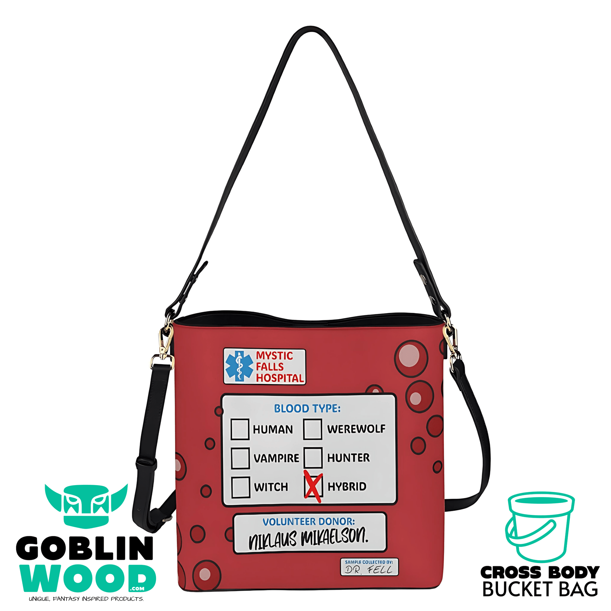Blood Bag (Klaus) - Cross Body Bucket Bag -  - Goblin Wood Exclusive - Goblin Wood
