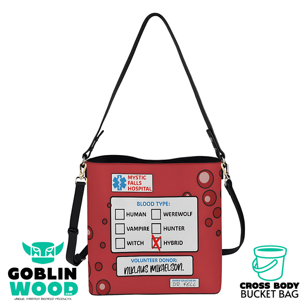Blood Bag (Klaus) - Cross Body Bucket Bag - TVD Inspired - Goblin Wood Exclusive - Goblin Wood