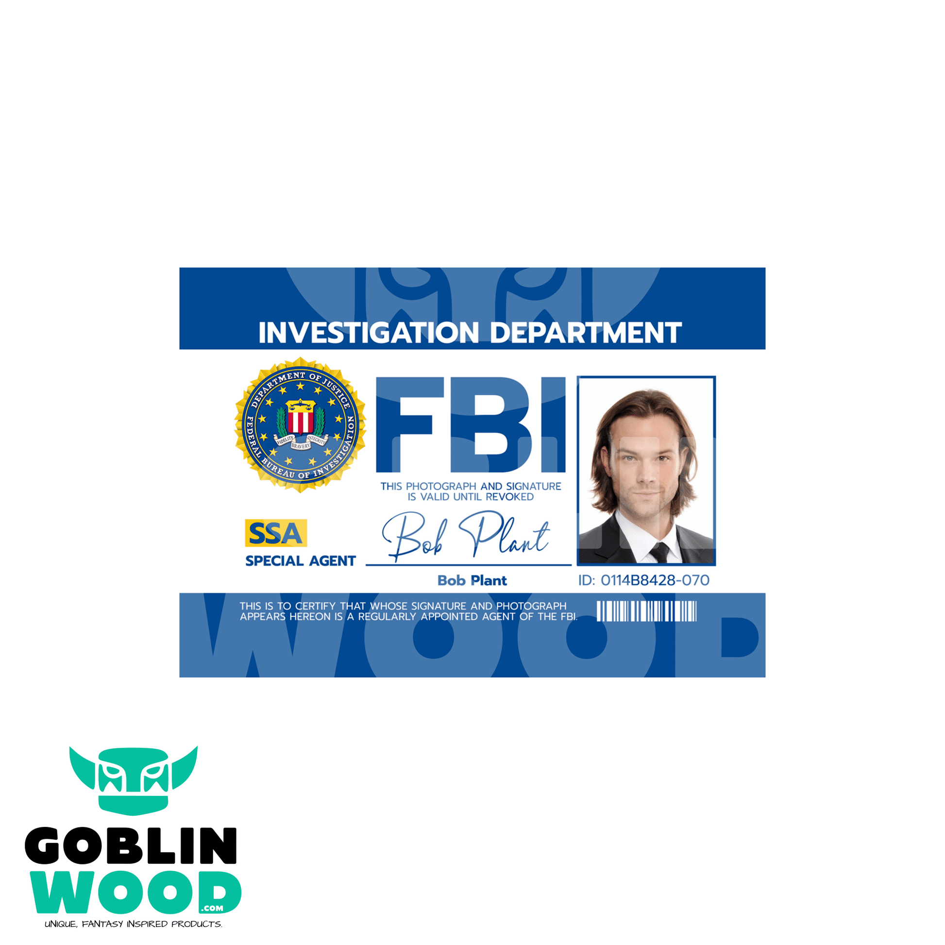 Bob Plant - ID Badge - Supernatural Inspired - Goblin Wood Exclusive - Goblin Wood