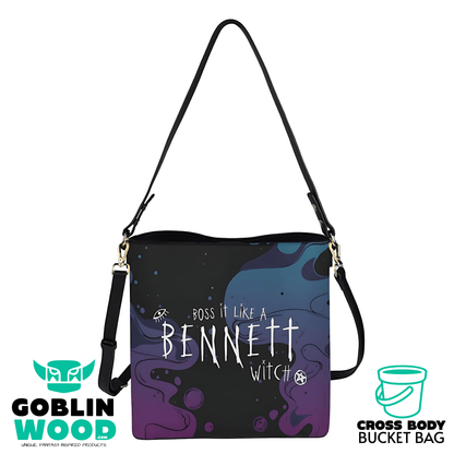 Bonnie - Black Cross Body Bucket Bag -  - Goblin Wood Exclusive - Goblin Wood