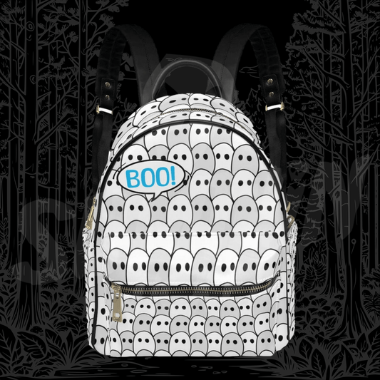 Boo! - AOP PU Mini Backpack - Sumthin Wicked Original - Goblin Wood