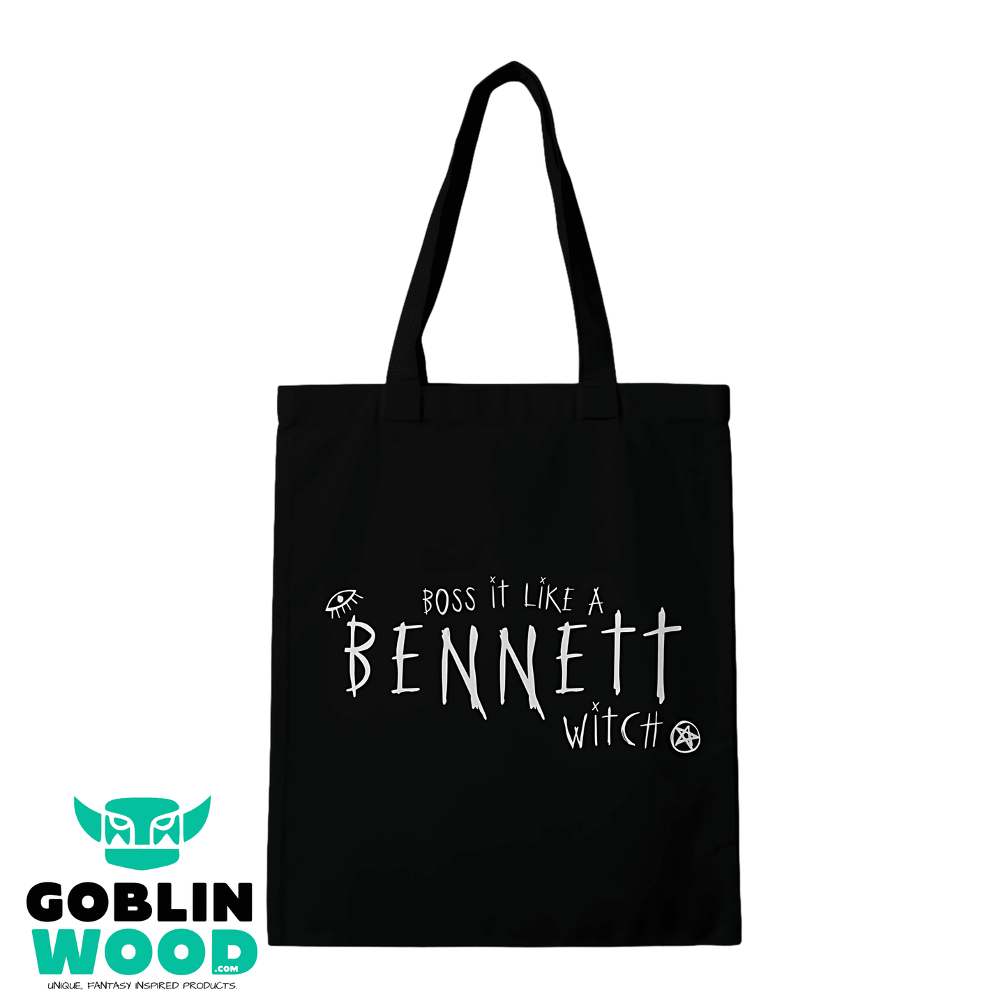 Boss It Like A Bennett Witch - Black Tote Bag -  - Goblin Wood Exclusive - Goblin Wood