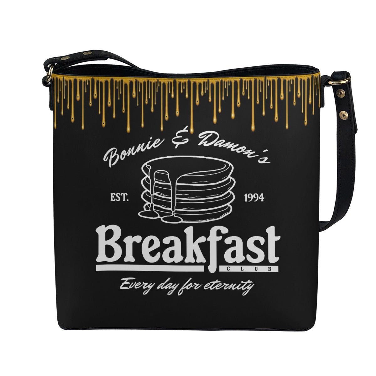 Breakfast Club - Black Cross Body Bucket Bag -  - Goblin Wood Exclusive - Goblin Wood