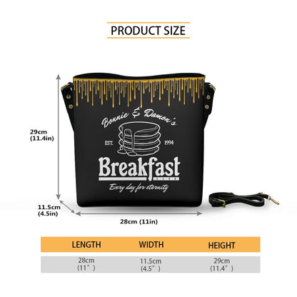 Breakfast Club - Black Cross Body Bucket Bag -  - Goblin Wood Exclusive - Goblin Wood