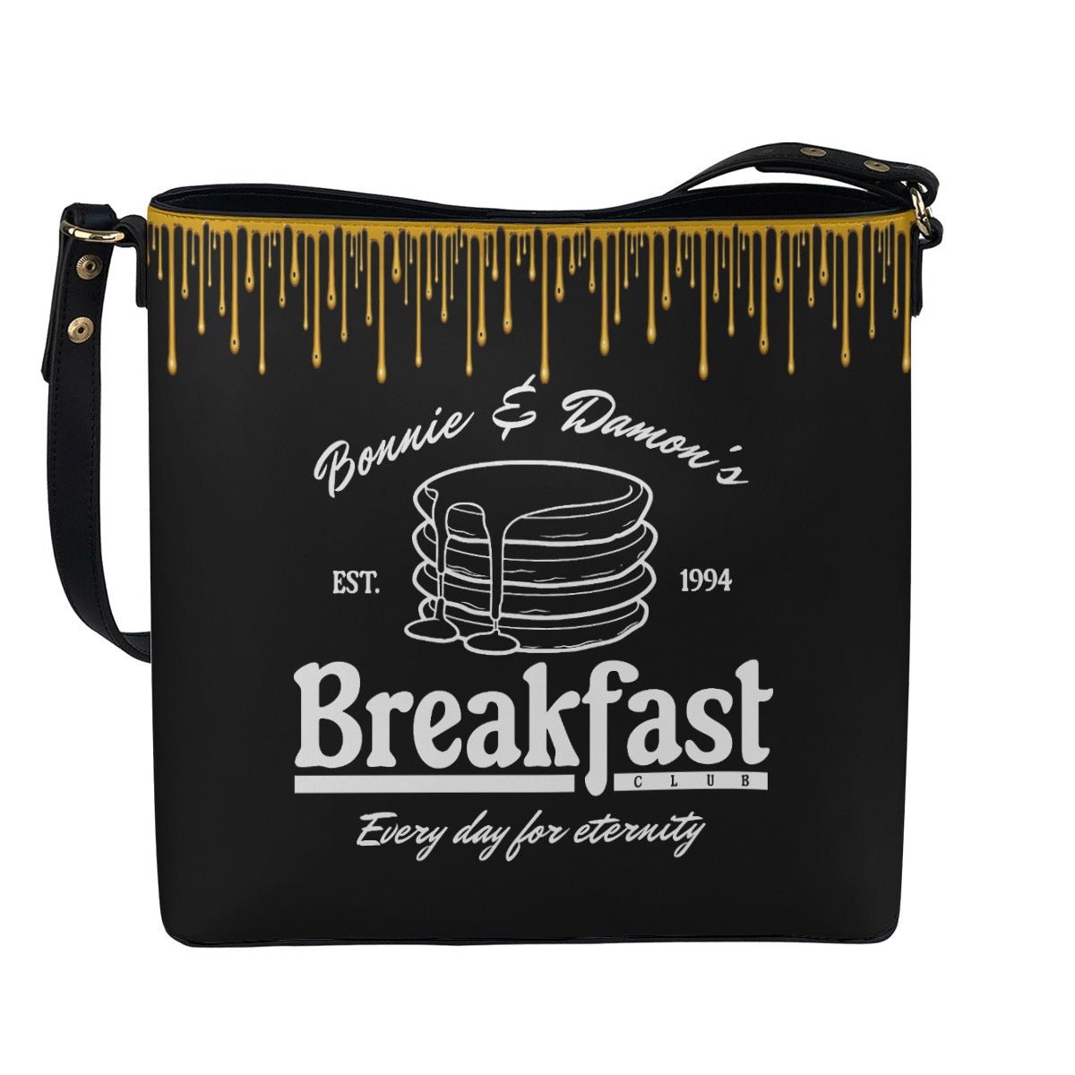 Breakfast Club - Black Cross Body Bucket Bag -  - Goblin Wood Exclusive - Goblin Wood