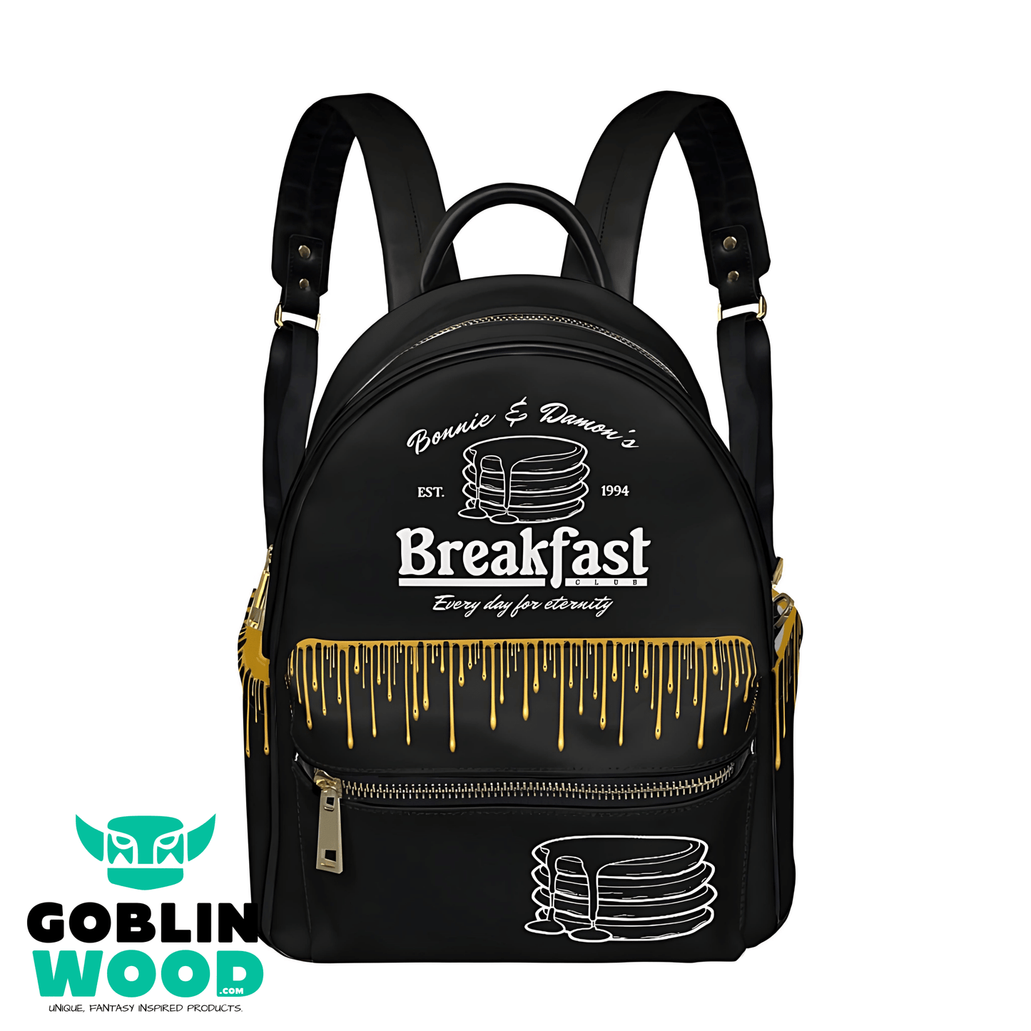 Breakfast Club - Black Print Mini Backpack - TVD Inspired - Goblin Wood Exclusive - Goblin Wood