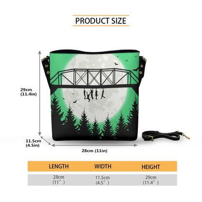 Bridge (Green) - Crossbody Bucket Bag - The Lost Boys Inspired - Goblin Wood Exclusive - Goblin Wood