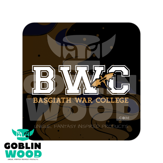 BWC - Drinks Coaster - Fourth Wing Inspired - Goblin Wood Exclusive - Goblin Wood