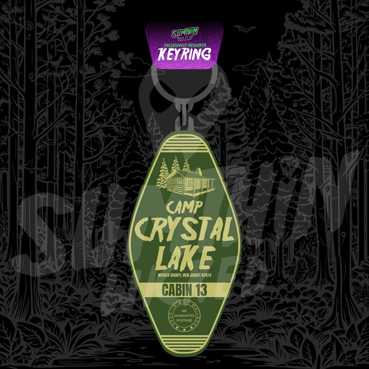 Camp Crystal Lake Cabin 13 - Acrylic Key Fob Keychain - Friday The 13th Inspired - Sumthin Wicked Exclusive - Goblin Wood