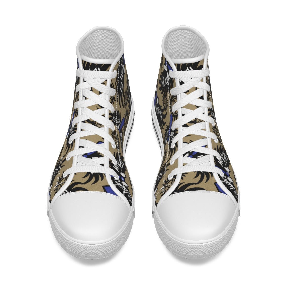 Castiel - AOP Sand Canvas Hi - Top Shoe With Detachable Wings - Supernatural Inspired - Goblin Wood Exclusive - Goblin Wood