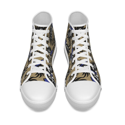 Castiel - AOP Sand Canvas Hi - Top Shoe With Detachable Wings - Supernatural Inspired - Goblin Wood Exclusive - Goblin Wood