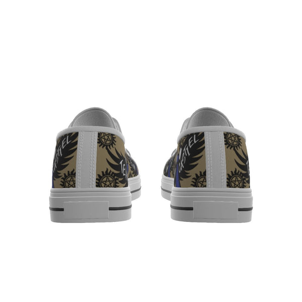 Castiel - Sand AOP Canvas Lo - Top Shoe - Supernatural Inspired - Goblin Wood Exclusive - Goblin Wood