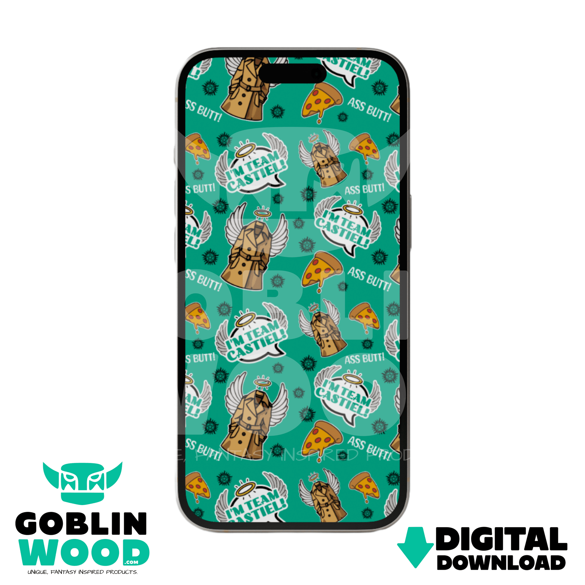Castiel - Supernatural Inspired Digital Screen Background - Goblin Wood Exclusive - Goblin Wood