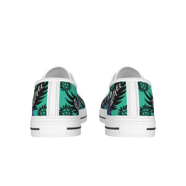Castiel - Teal AOP Canvas Lo - Top Shoe - Supernatural Inspired - Goblin Wood Exclusive - Goblin Wood