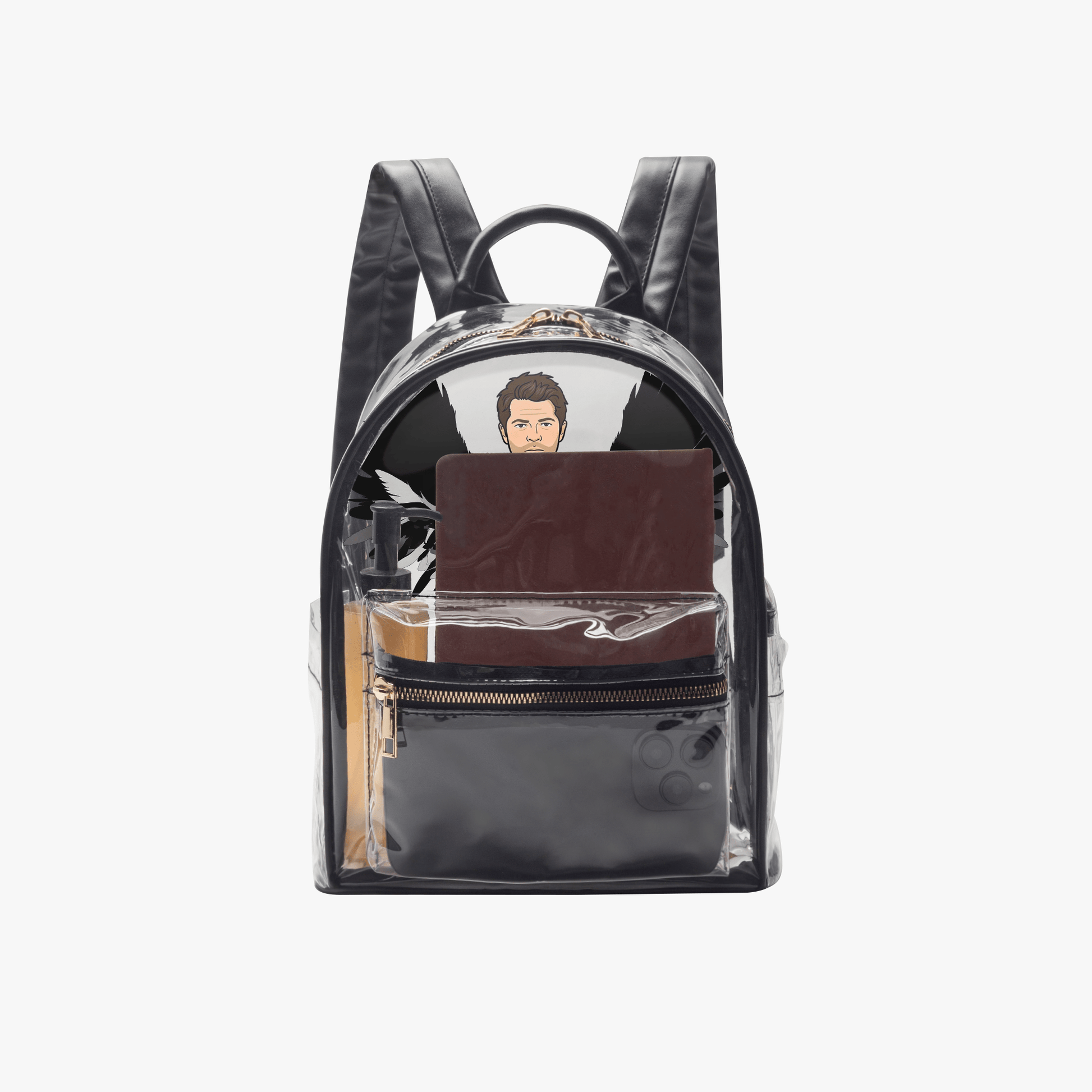 Castiel - Transparent Festival Backpack - Supernatural Inspired - Goblin Wood Exclusive - Goblin Wood