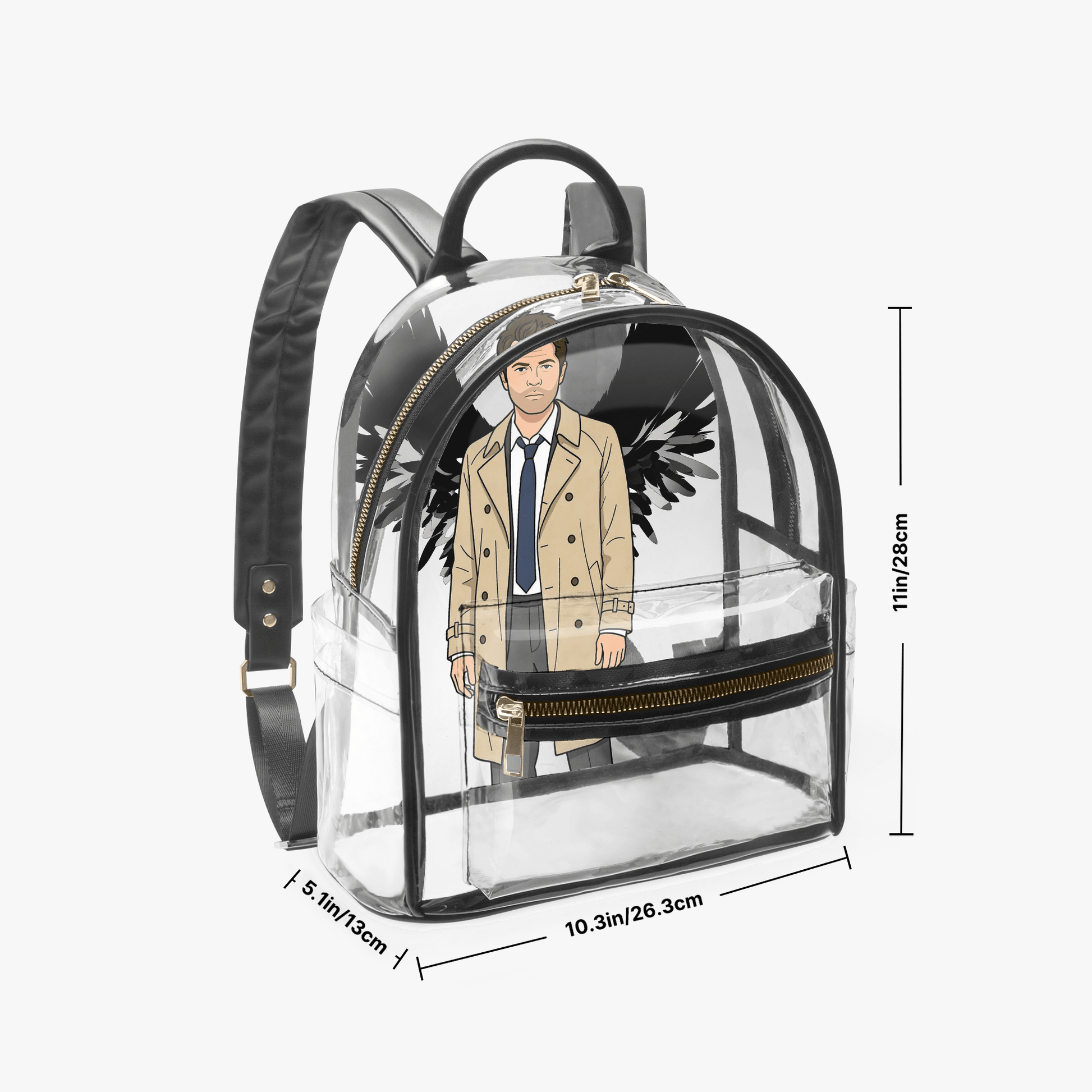 Castiel - Transparent Festival Backpack - Supernatural Inspired - Goblin Wood Exclusive - Goblin Wood