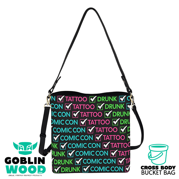 Charlie - AOP Cross Body Bucket Bag - Supernatural Inspired - Goblin Wood Exclusive - Goblin Wood