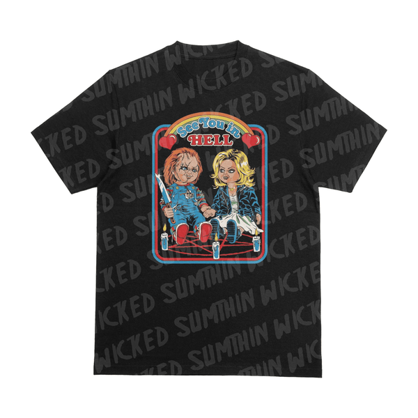Chucky - See You In Hell - Premium T-Shirt - Steven Rhodes - Goblin Wood