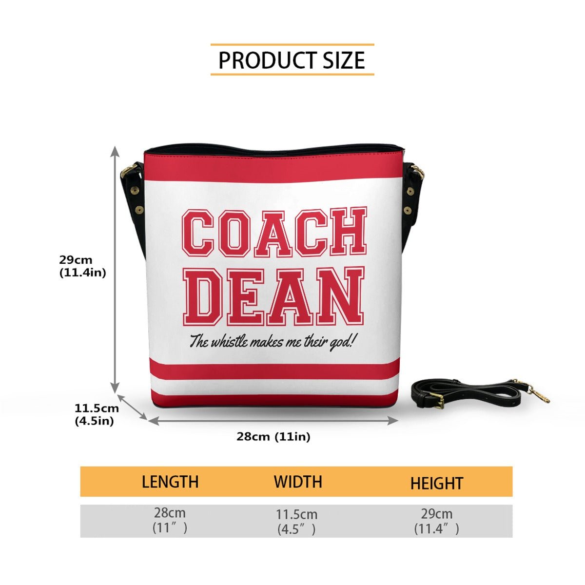 Coach Dean - White Cross Body Bucket Bag - Supernatural Inspired - Goblin Wood Exclusive - Goblin Wood