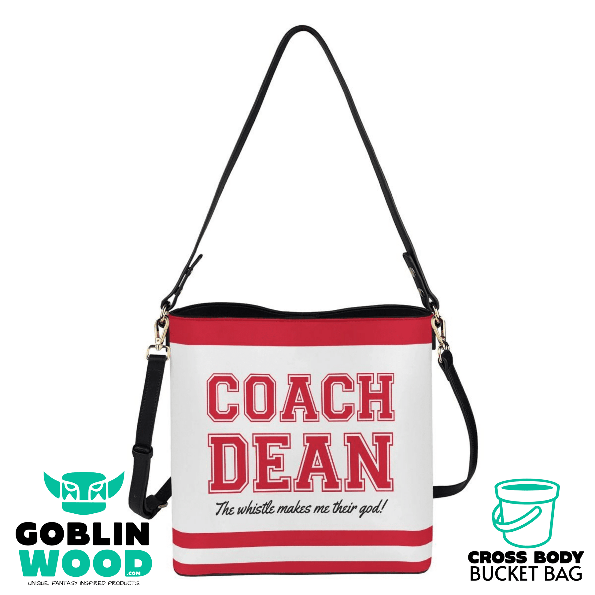 Coach Dean - White Cross Body Bucket Bag - Supernatural Inspired - Goblin Wood Exclusive - Goblin Wood
