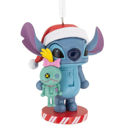 Collectable Nutcracker Ornament - Disney Lilo & Stich, Stitch & Scrump Design - Goblin Wood