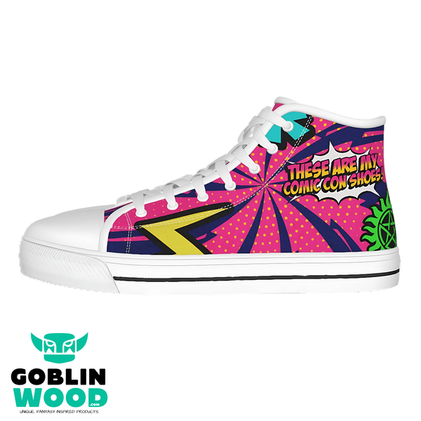 Comicon - Canvas Hi - Top Shoe - Supernatural Inspired - Goblin Wood Exclusive - Goblin Wood