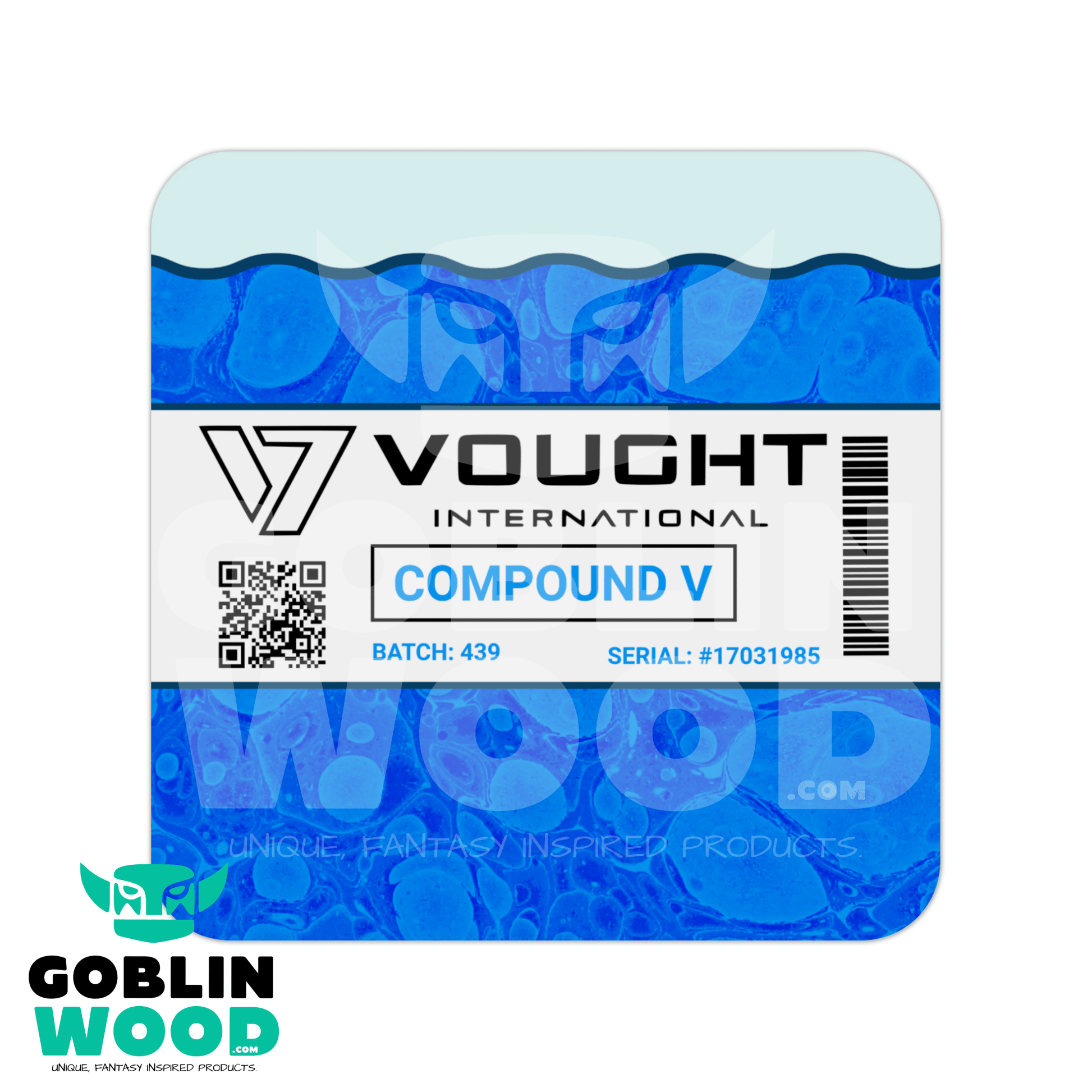 Compound V - Drinks Coaster -  - Goblin Wood Exclusive - Goblin Wood