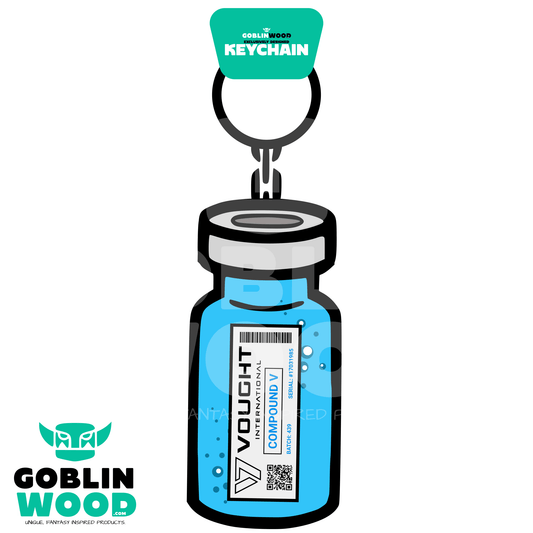 Compound V (Vial) - Acrylic Keychain - The Boys Inspired - Goblin Wood Exclusive - Goblin Wood