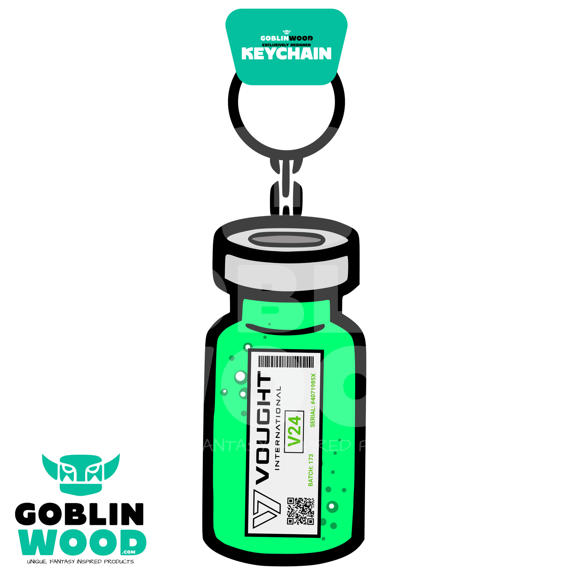 Compound V24 (Vial) - Acrylic Keychain - The Boys Inspired - Goblin Wood Exclusive - Goblin Wood