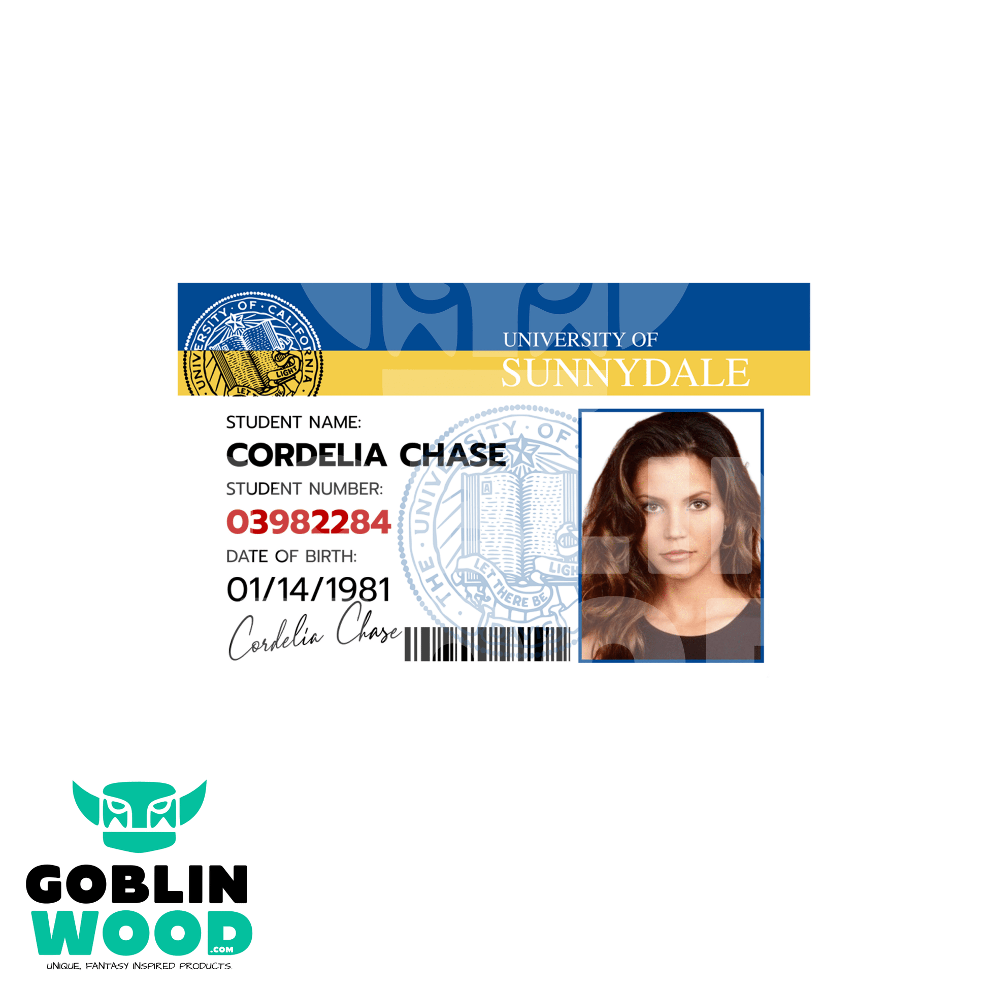 Cordelia - ID Badge - Buffy Inspired - Goblin Wood Exclusive - Goblin Wood