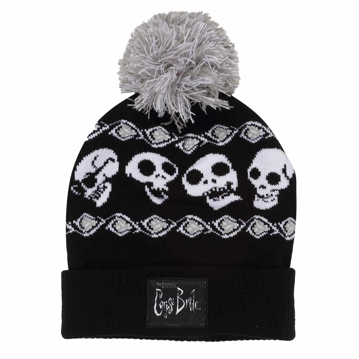 Corpse Brine Skeleton Band Bobble Beanie - Goblin Wood
