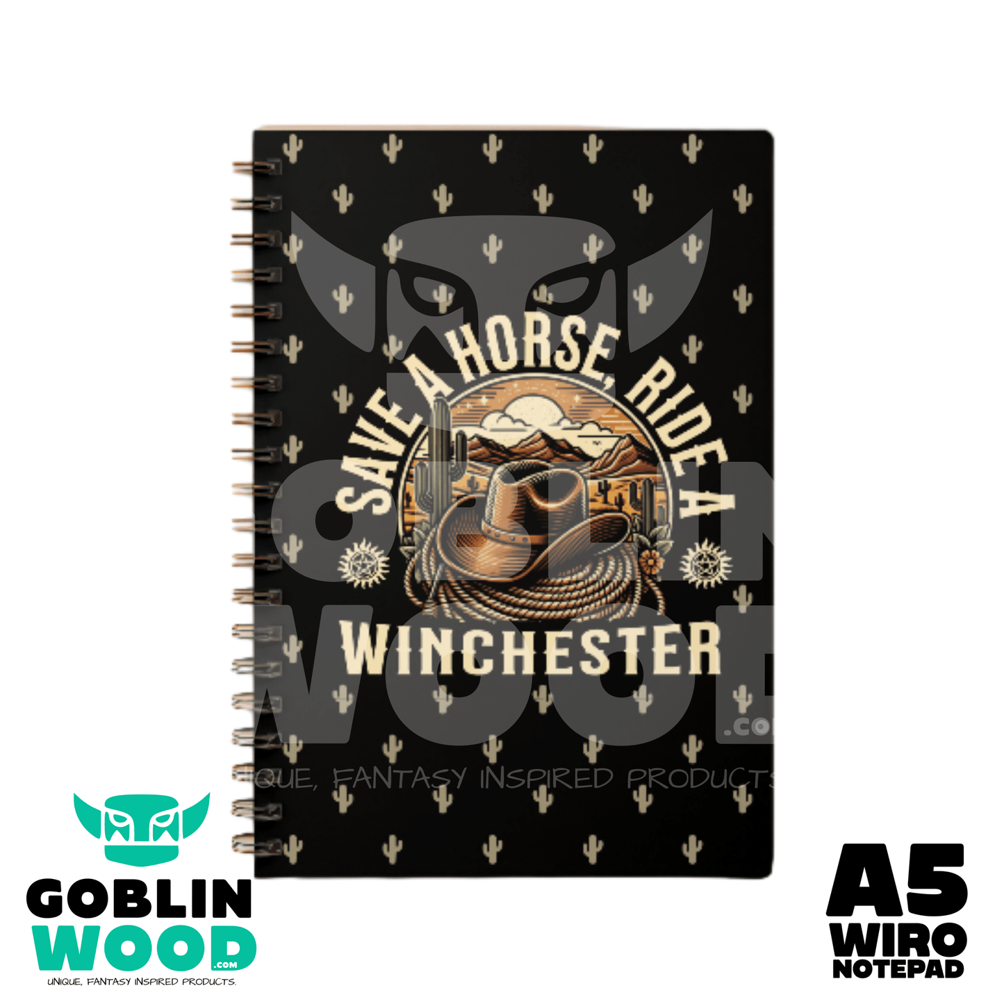Cowboy Ride - A5 AOP Lined Notebook - Supernatural Inspired - Goblin Wood Exclusive - Goblin Wood