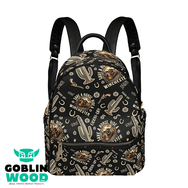 Cowboy Ride - AOP Print Mini Backpack - Supernatural Inspired - Goblin Wood Exclusive - Goblin Wood