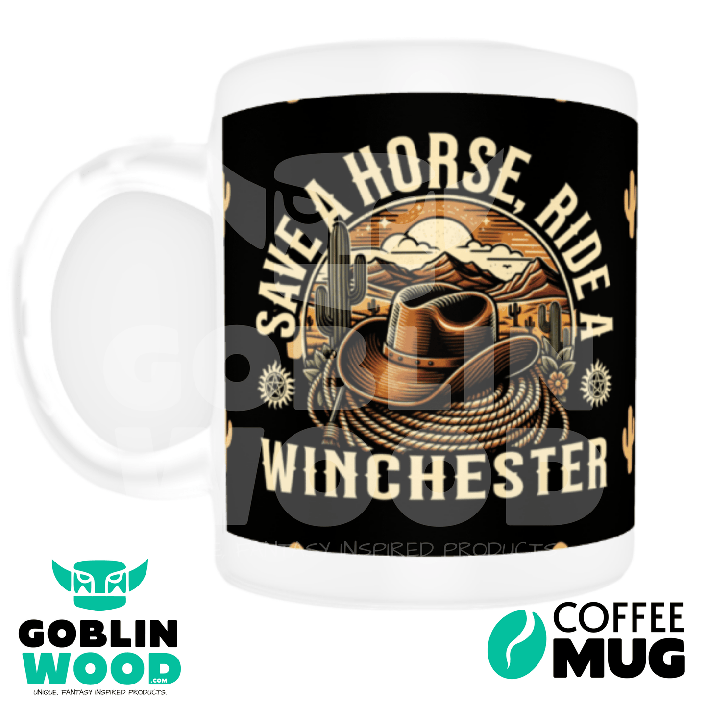 Cowboy Ride - Coffee Mug - Supernatural Inspired - Goblin Wood Exclusive - Goblin Wood