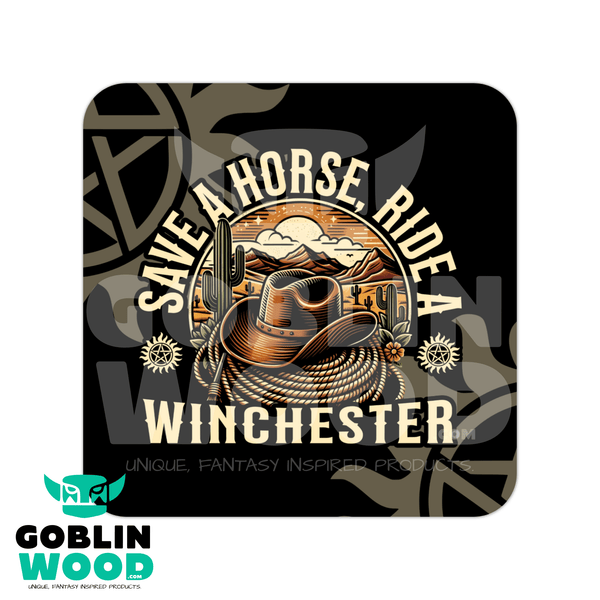 Cowboy Ride - Drinks Coaster - Supernatural Inspired - Goblin Wood Exclusive - Goblin Wood