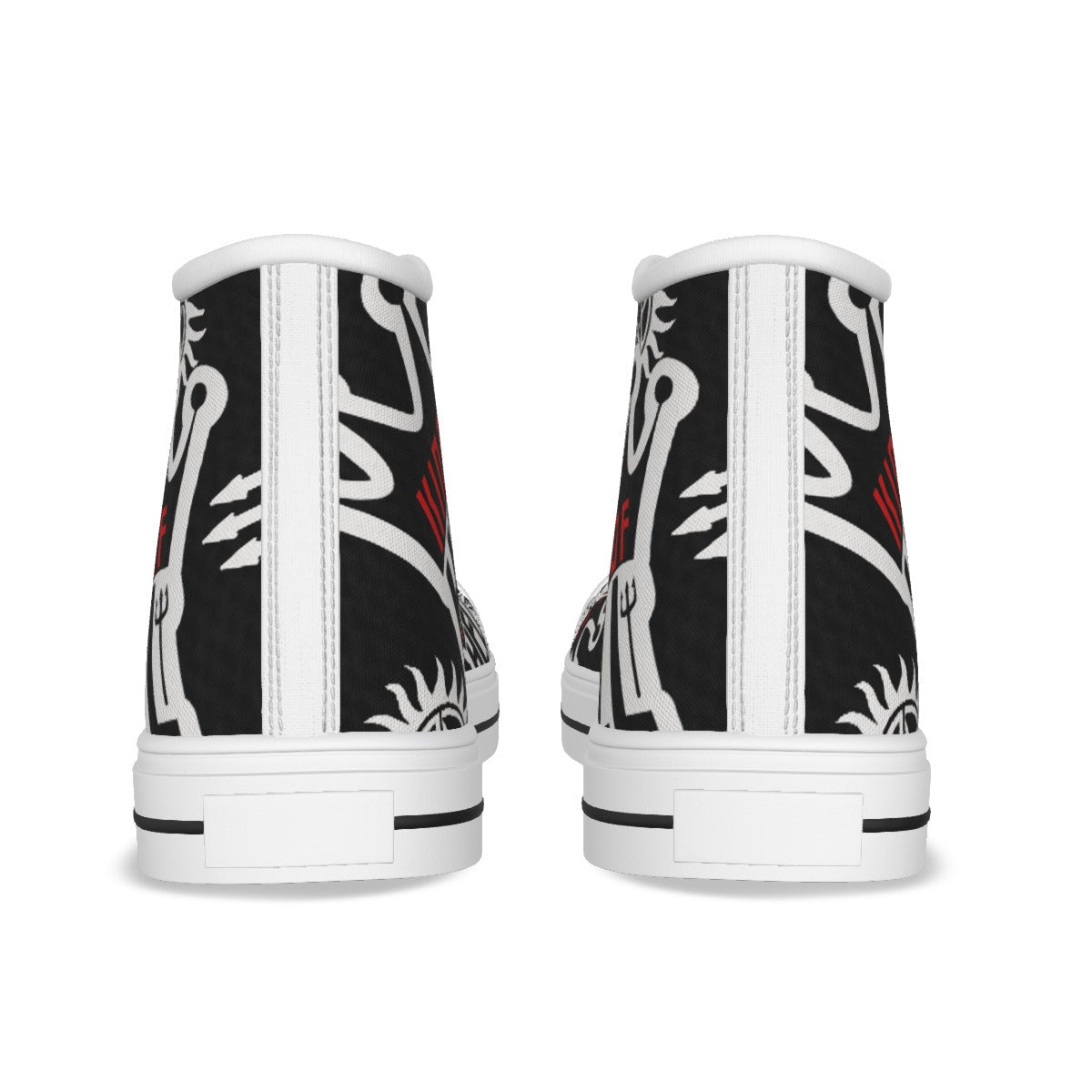 Crowley - Black AOP Canvas Hi - Top Shoe - Supernatural Inspired - Goblin Wood Exclusive - Goblin Wood