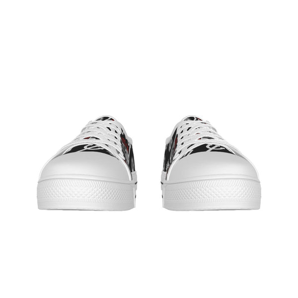 Crowley - Black AOP Canvas Lo - Top Shoe - Supernatural Inspired - Goblin Wood Exclusive - Goblin Wood